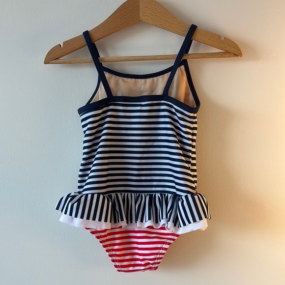 Tommy Hilfiger Blue and White One Piece Swimsuit - Picture 2 of 3